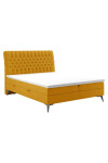Maison De Reve Pat cu saltea si tablie de pat Madison Mustard Yellow Tablie de pat: cadru din lemn 180x200 cm - Redecor.ro