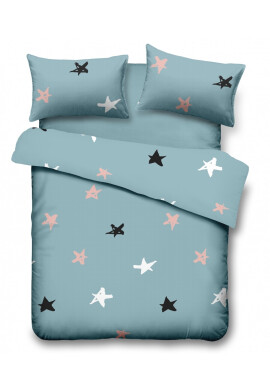 Vanora Lenjerie de pat dubla Stars 4 piese 220 x 240 cm 100% microfibra multicolora - Redecor.ro