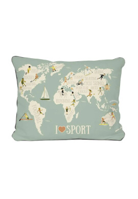 The Wild Hug Perna decorativa Mapamundi Sports 35x50 cm - Redecor.ro