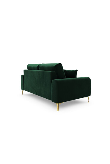 Mazzini Sofas Canapea Madara 2 locuri gold legs 172x102x90 cm catifea verde bottle - Redecor.ro
