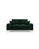 Mazzini Sofas Canapea Madara 2 locuri gold legs 172x102x90 cm catifea verde bottle - Redecor.ro