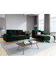 Mazzini Sofas Canapea Madara 2 locuri gold legs 172x102x90 cm catifea verde bottle - Redecor.ro
